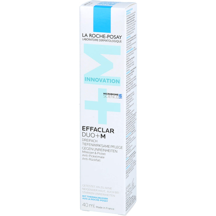 La Roche-Posay Effaclar Duo+M dreifach tiefenwirksame Pflege gegen Unreinheiten, 40 ml Cream