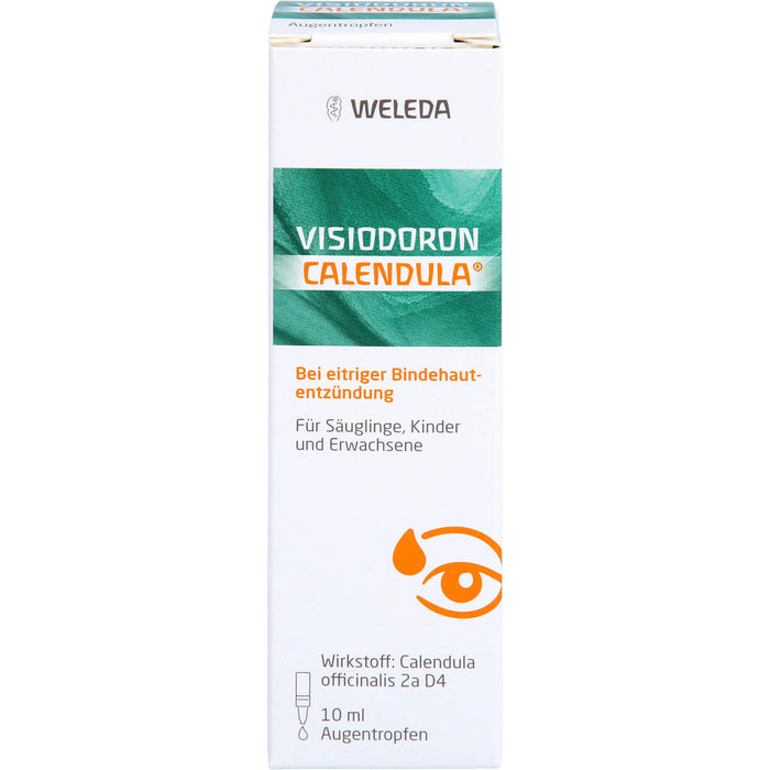 WELEDA Visiodoron Calendula Augentropfen bei eitriger Bindehautentzündung, 10 ml Lösung