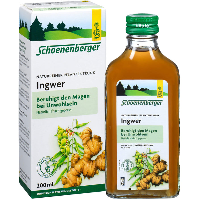 Schoenenberger Ingwer naturreiner Pflanzentrunk, 200 ml Solution