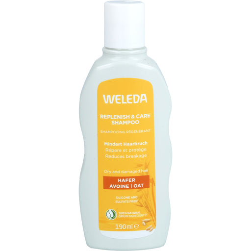 WELEDA Replenish & Care Shampoo Hafer für trockenes und strapaziertes Haar, 190 ml Shampoo