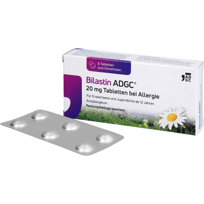 ADGC Bilastin 20 mg Tabletten bei Allergien, 6 St. Tabletten
