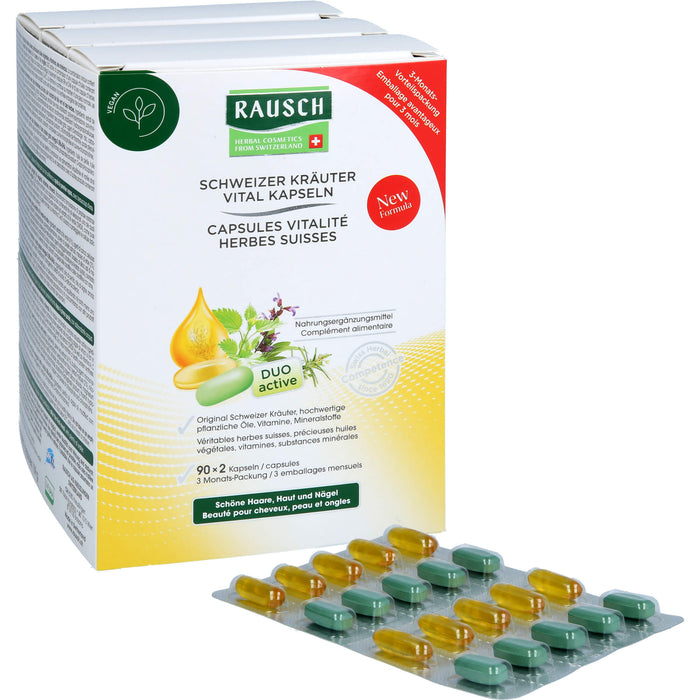 RAUSCH Schweizer Kräuter Vital Kapseln, 180 pc Capsules