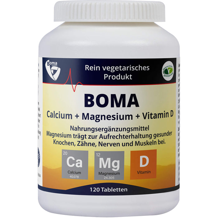 Calcium + Magnesium + Vitamin D, 120 pcs. Tablets