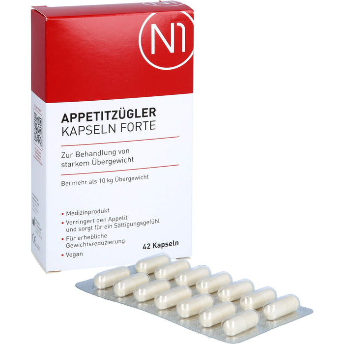N1 Appetitzügler Kapseln Forte bei starkem Übergewicht, 42 pc Capsules