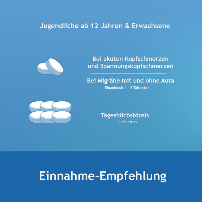 Neuralgin Schmerztabletten schnelle Schmerzlinderung bei Kopfschmerzen, Migräne und Spannungsschmerzen, 20 pcs. Tablets