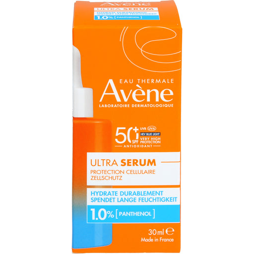 Avène Ultra Serum Feuchtigkeit LSF 50+ schützt vor UVB, UVA + HEV Blue Light Filter spendet Feuchtigkeit, 30 ml Lösung