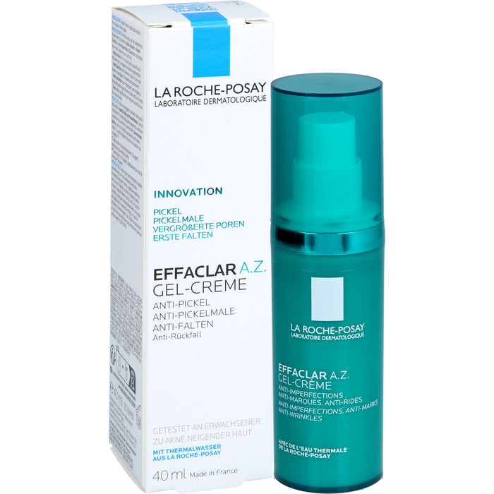 La Roche-Posay Effaclar A.Z. Gel-Creme Anti-Pickel, Anti-Pickelmale, Anti-Falten, 40 ml Cream