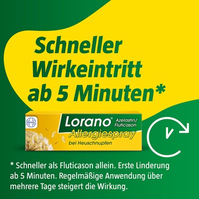 Lorano Azelastin/Fluticason Allergiespray bei Heuschnupfen, 1 pc Spray