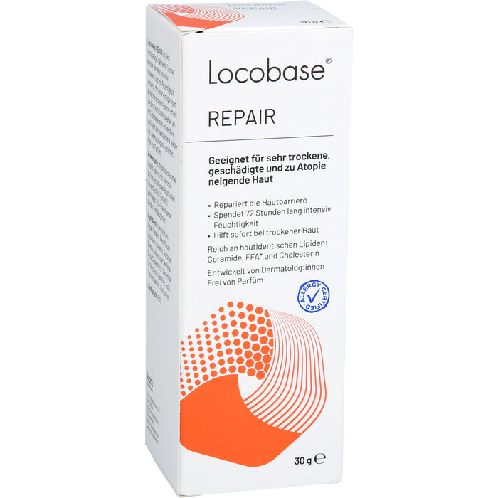 Locobase Repair Creme für sehr trockene, geschädigte, zu Atopie neigende Haut, 30 g Cream