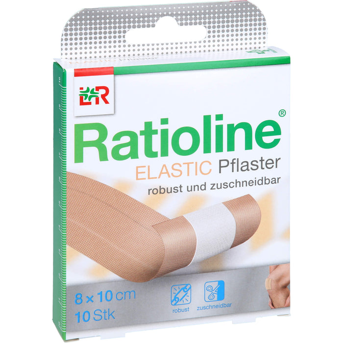 Ratioline elastic Pflaster robust und zuschneidbar 8 x 10 cm, 1 pc Pansements