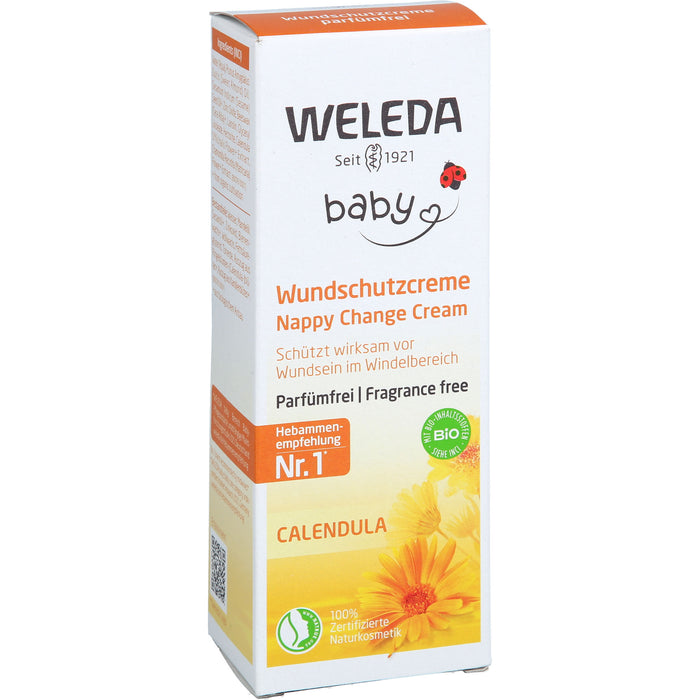 WELEDA Wundschutzcreme parfümfrei beruhigt die zarte Babyhaut, 75 ml Creme