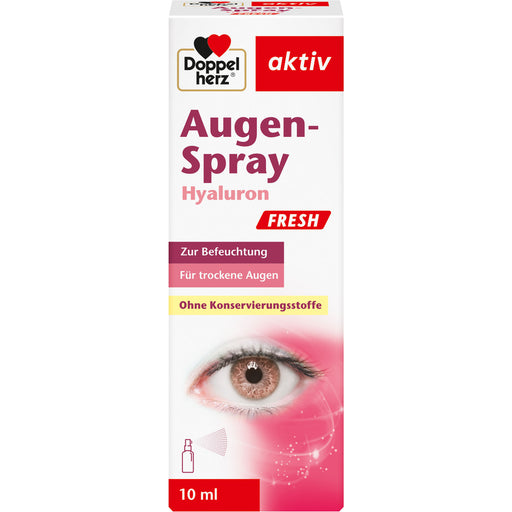 Doppelherz Augen-Spray Hyaluron Fresh für trockene Augen, 10 ml Tropfen