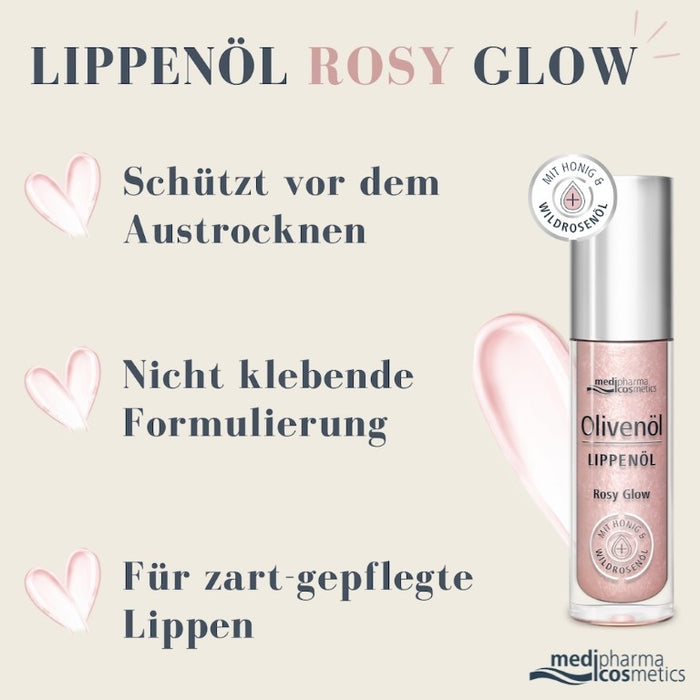 Olivenöl Lippenöl Rosy Glow, 4 ml, 4 ml Huile