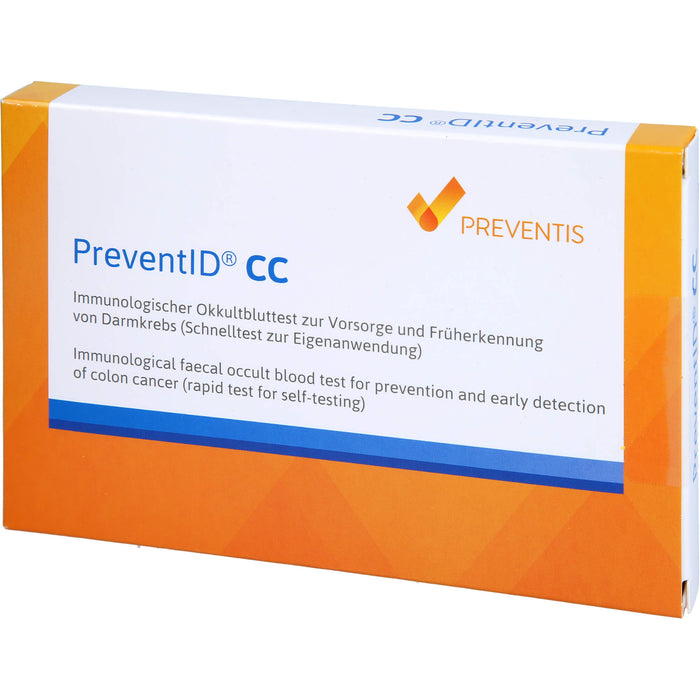 PreventID CC immunologischer Okkultbluttest zur Vorsorge und Früherkennung von Darmkrebs, 1 pc Test