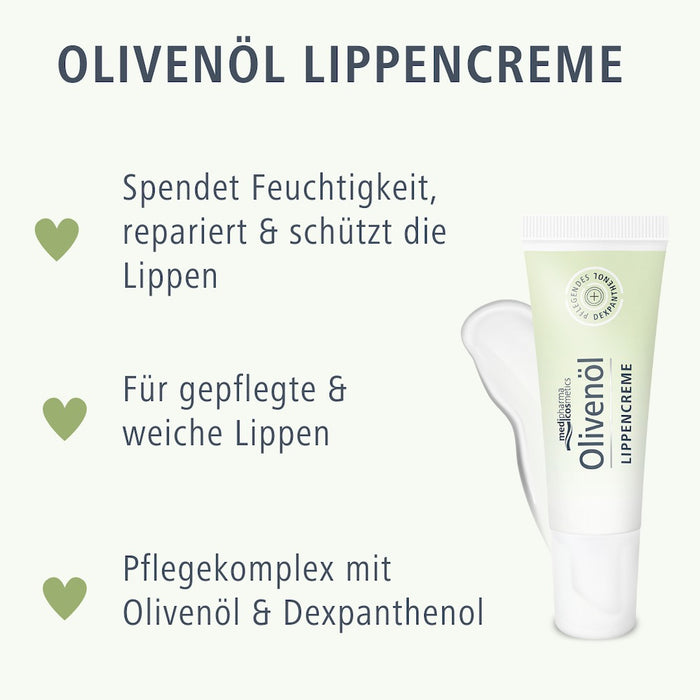 medipharma cosmetics Olivenöl Lippencreme, 10 ml Cream