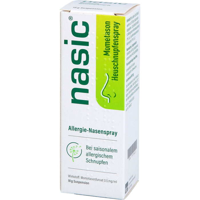Nasic Mometason Heuschnupfenspray 50 Mikrogramm/Sprühstoß, 18 g Spray