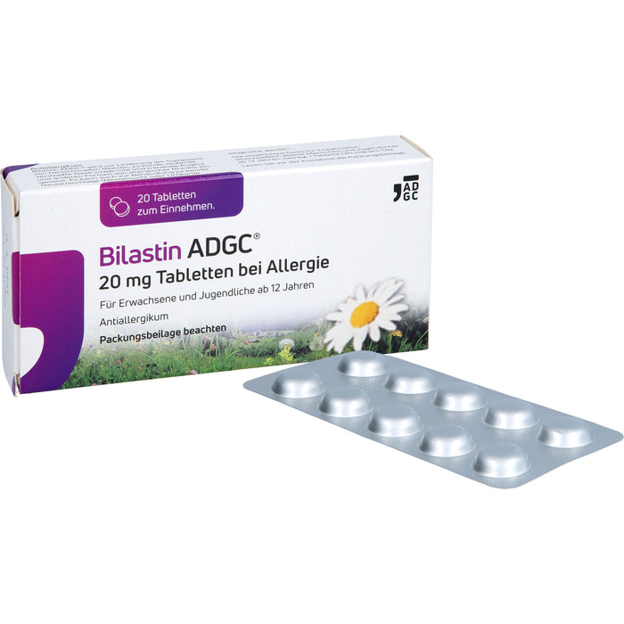 ADGC Bilastin 20 mg Tabletten bei Allergien, 20 St. Tabletten