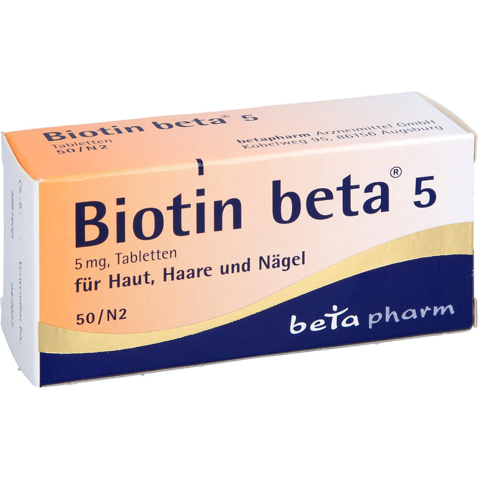 Biotin beta 5 Tabletten, 50 pc Tablettes