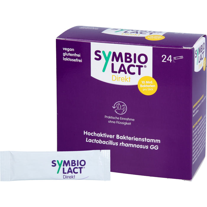 SymbioLact Direkt Sticks mit 10 Mrd. Lactobacillus rhamnosus GG mit fruchtigem Geschmack, 24 St. Sticks