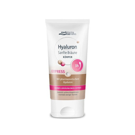 Medipharma Cosmetics Hyaluron Sanfte Bräune Express Körper mit Schnellbräunungs-Effekt, 150 ml Creme
