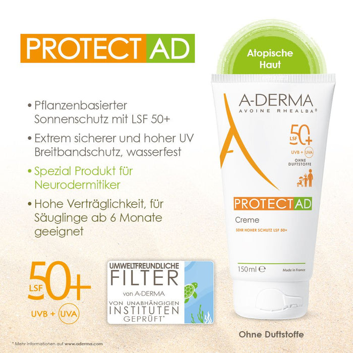 A-DERMA Protect AD Creme LSF 50+, 150 ml Crème