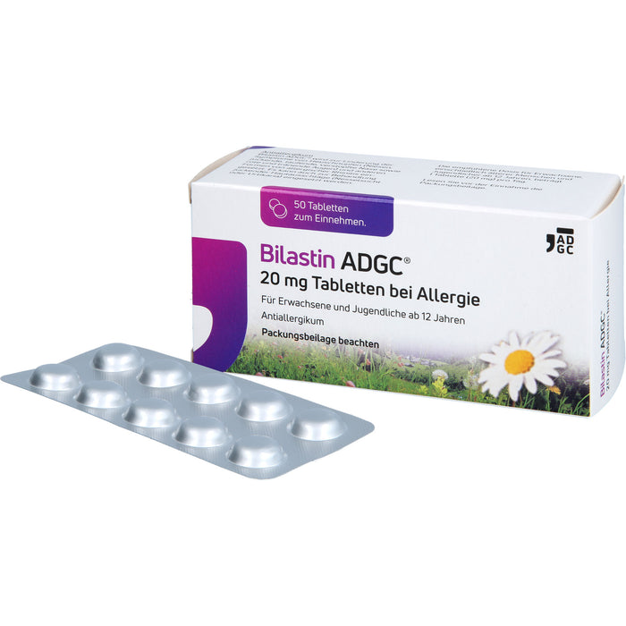 Bilastin ADGC 20 mg Tabletten bei Allergie, 50 pcs. Tablets