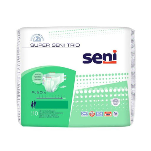 SENI Super Seni Trio Medium Windeln Gr.2 bei Inkontinenz, 10 St. Windeln