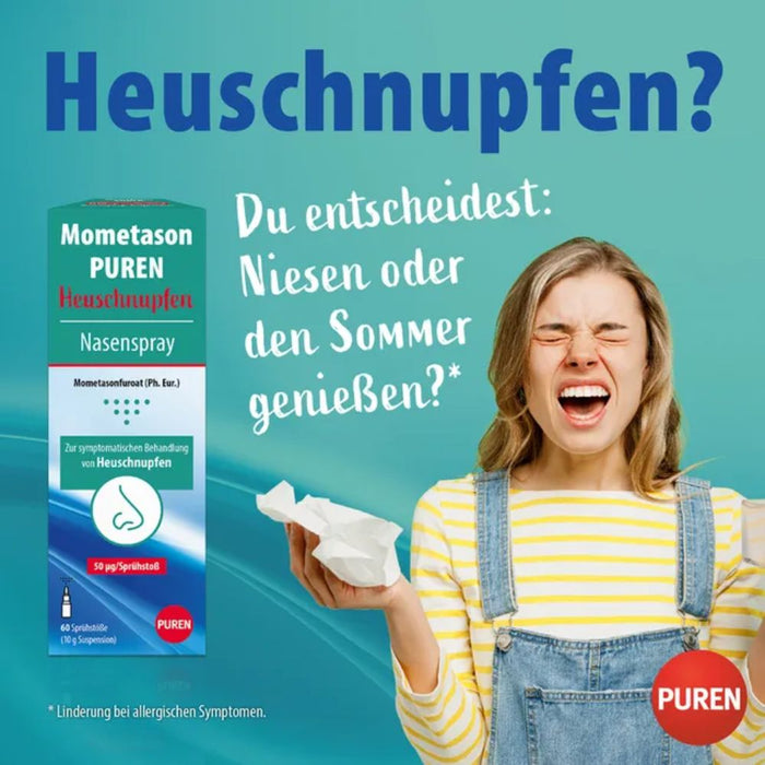 PUREN Mometason Heuschnupfenspray 50 Mikrogramm/Sprühstoß Nasenspray, 18 g Lösung