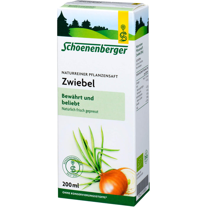 Schoenenberger Naturreiner Pflanzensaft Zwiebel, 200 ml Solution