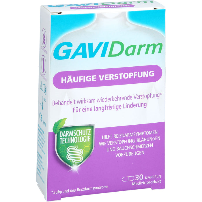 GAVIDarm Häufige Verstopfung Kapseln bei wiederkehrenden Darmbeschwerden, 30 St. Kapseln