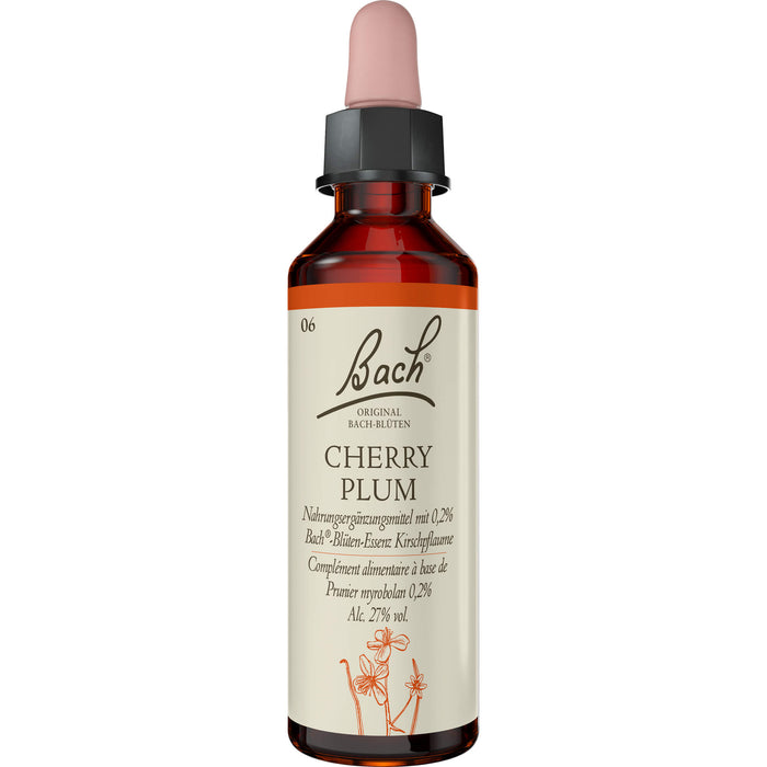 Bach Original Bach-Blüten Nr. 6 Cherry Plum Kirschpflaume Tropfen, 20 ml Lösung