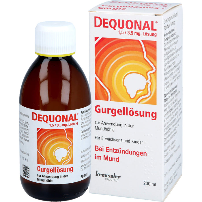 DEQUONAL Gurgellösung bei Entzündungen im Mund, 200 ml Solution