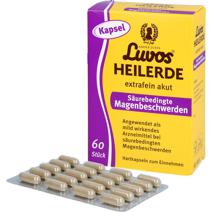 Luvos Heilerde extrafein akut säurebedingte Magenbeschwerden Kapseln, 60 pcs. Capsules