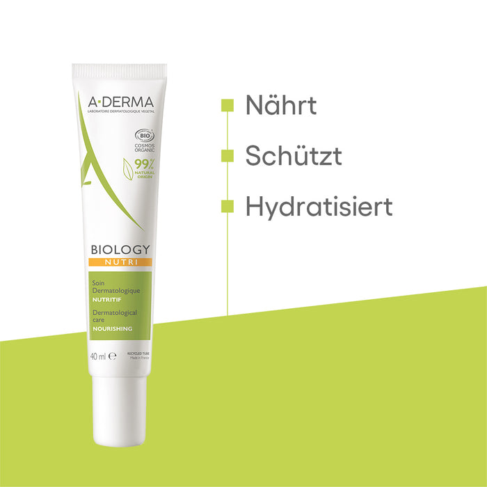 A-DERMA BIOLOGY NUTRI Nährende Pflege, 40 ml Crème