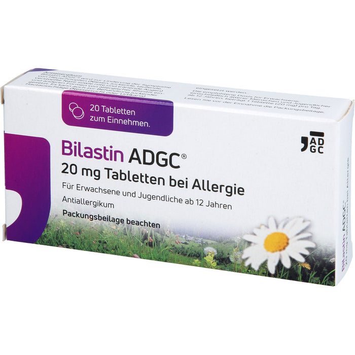 ADGC Bilastin 20 mg Tabletten bei Allergien, 20 St. Tabletten