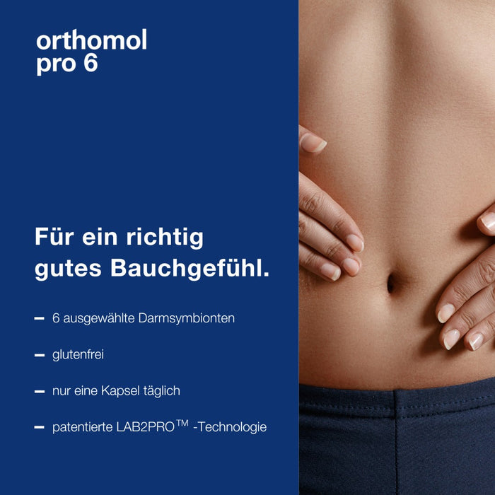 Orthomol Pro 6 - mit einer Kombination ausgewählter Darmsymbionten und Vitamin C, 30 St. Tagesportionen