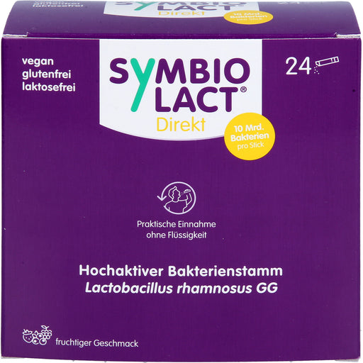 SymbioLact Direkt Sticks mit 10 Mrd. Lactobacillus rhamnosus GG mit fruchtigem Geschmack, 24 St. Sticks