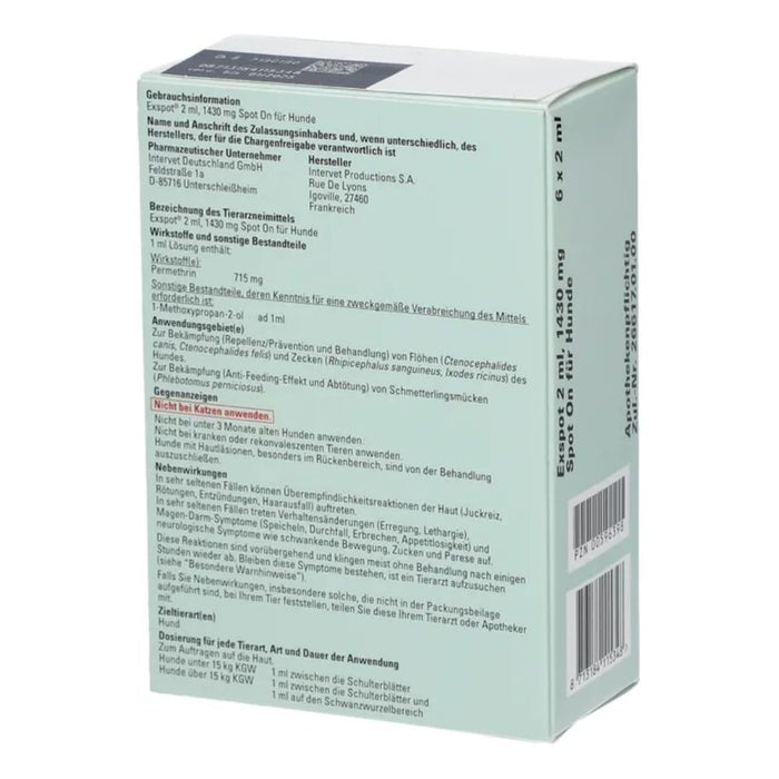 exspot Lösung bei Floh und Zeckenbefall, 12 ml Solution