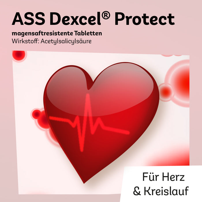 ASS Dexcel Protect 75 mg Tabletten bei Herz-Kreislauf-Erkrankungen, 100 pc Tablettes