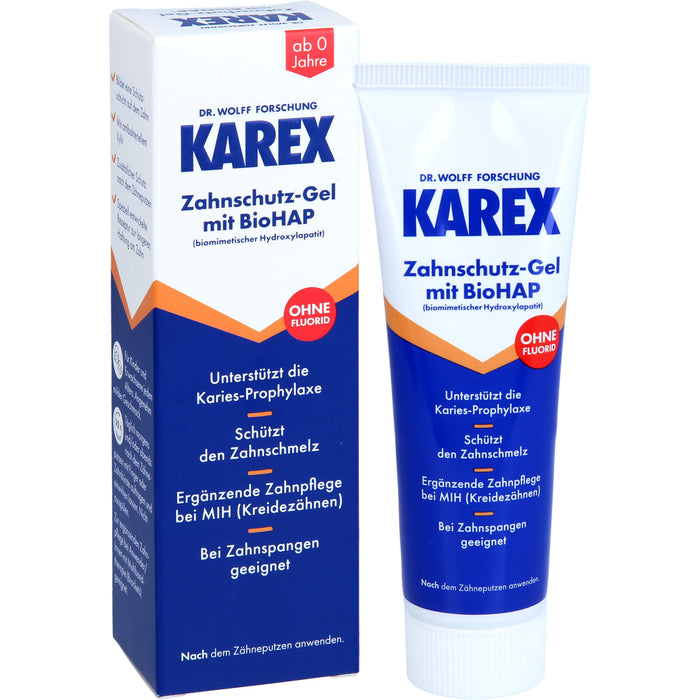 Karex Zahnschutz-Gel mit BioHAP unterstützt die Karies-Prophylaxe, 50 ml Gel