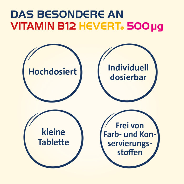 Vitamin B12 Hevert 500 µg  Tabletten, 60 St. Tabletten