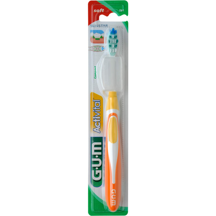GUM Activital Zahnbürste kompakt soft, 1 St. Zahnbürste