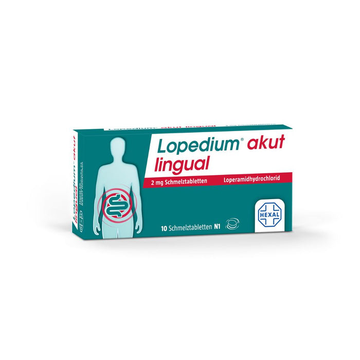 Lopedium akut lingual 2 mg Schmelztabletten, 10 pc Tablettes