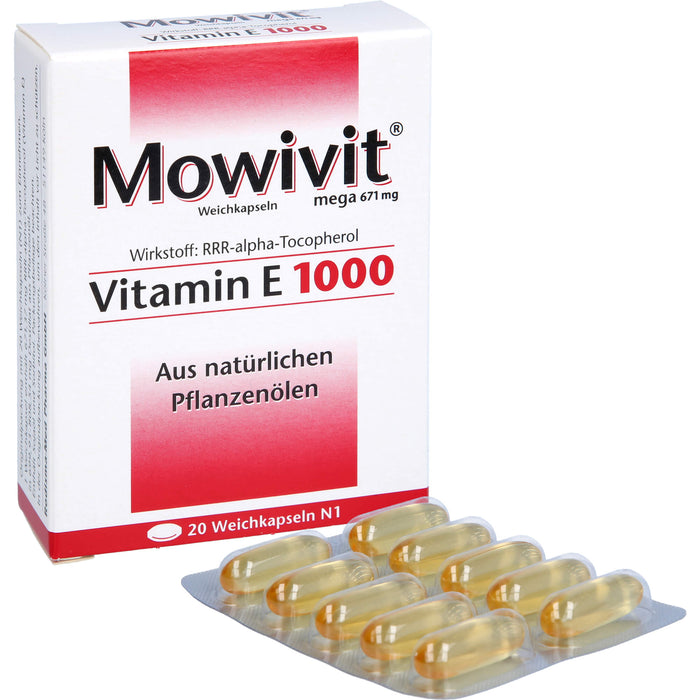 Mowivit Vitamin E 1000 Kapseln, 20 pcs. Capsules