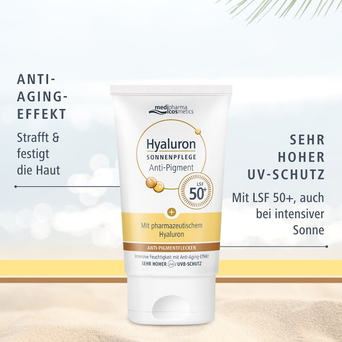 Medipharma Cosmetics Hyaluron Sonnenpflege Anti-Pigment LSF 50+, 50 ml Crème