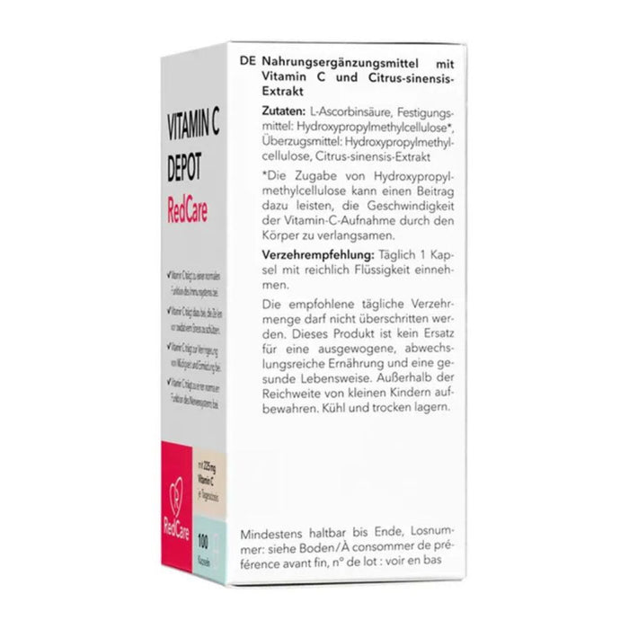 RedCare Vitamin C Depot Kapseln, 100 pc Capsules