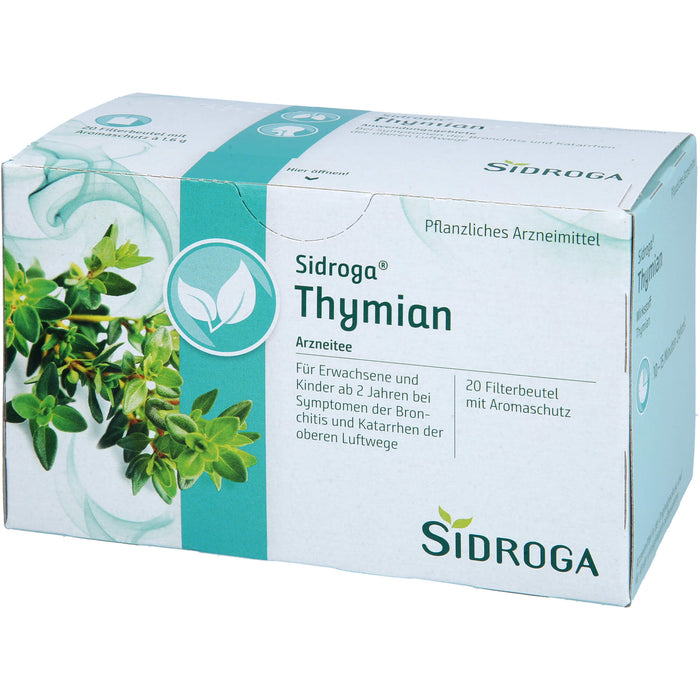 Sidroga Thymian Arzneitee bei Symptomen der Bronchitis, 20 pc Sac filtrant