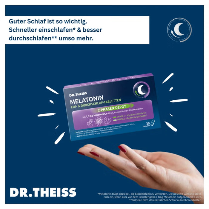 DR. THEISS Melatonin Ein- & Durchschlaf-Tabletten, 30 St., 30 St. Tabletten