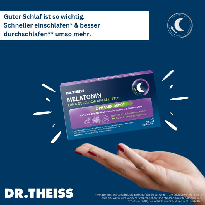 DR. THEISS Melatonin Ein- & Durchschlaf-Tabletten, 30 St., 30 St. Tabletten