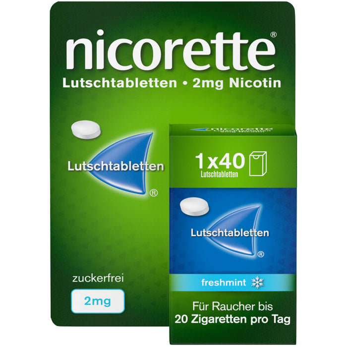 Nicorette Freshmint 2 mg Lutschtabletten, 40 St. Tabletten